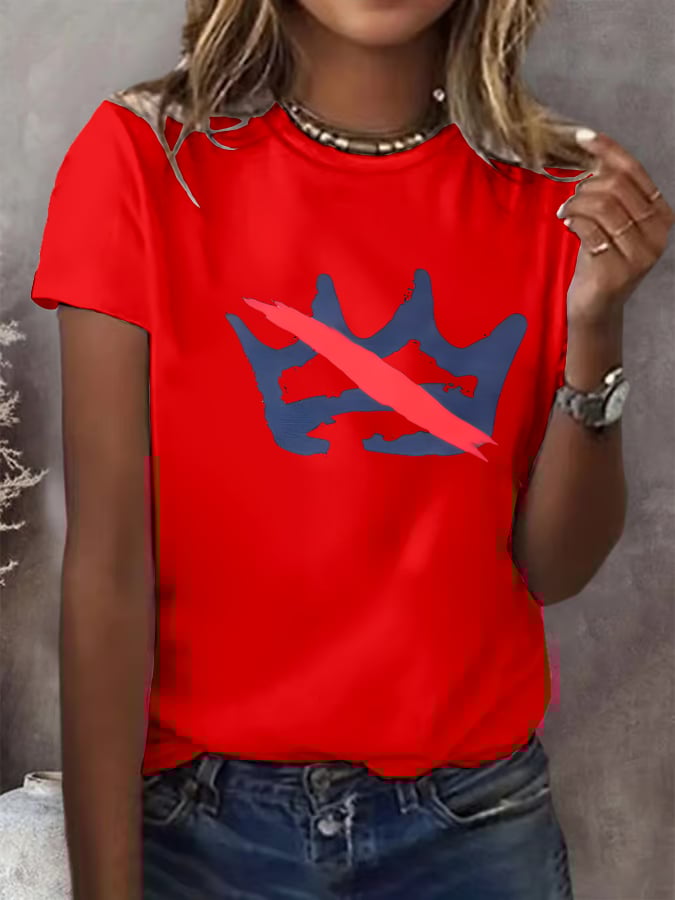 🔥Buy 3 Get 15% Off🔥Women's America has no kings Printed Casual T-Shirt