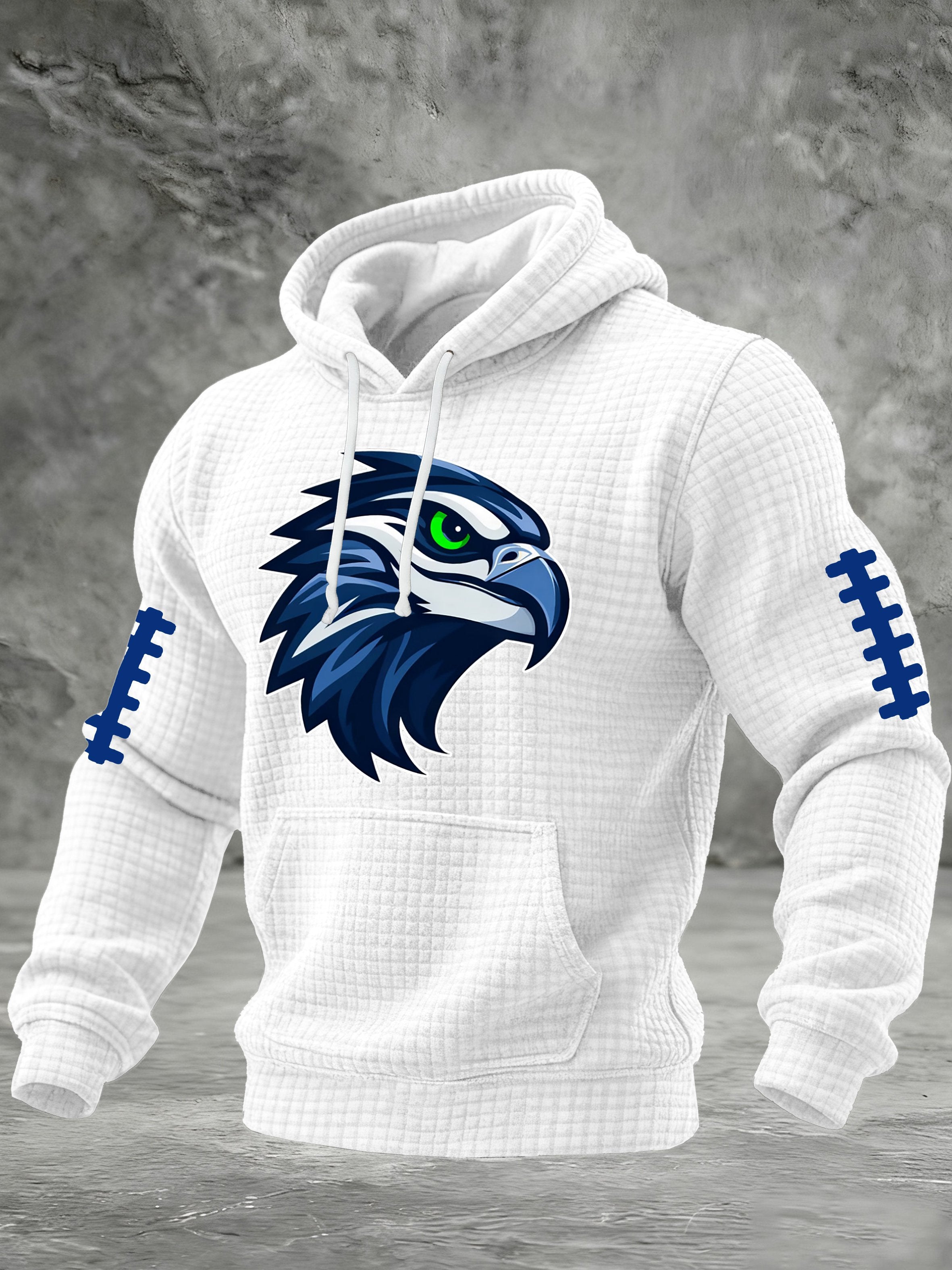 Men'S Casual Printed Hooded Sweatshirt