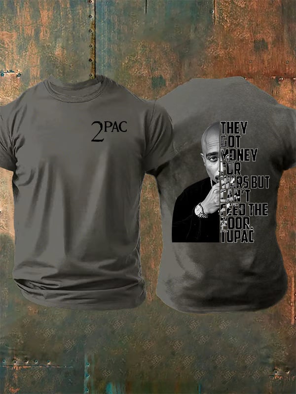🔥Buy 3 Get 15% Off🔥Men's 2Pac Rapper Print T-Shirt