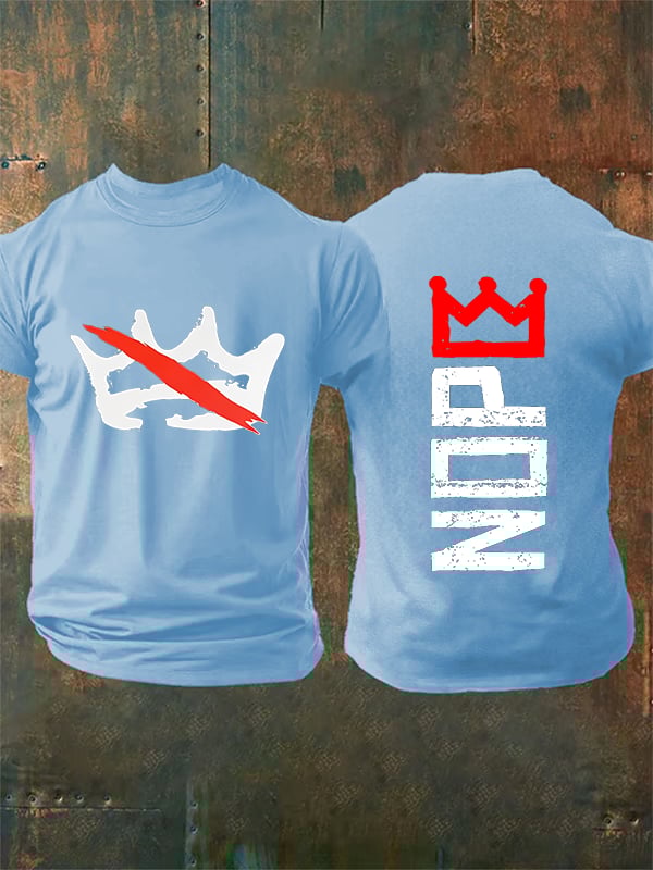 🔥Buy 3 Get 15% Off🔥Men's Nope, No Kings In America Print T-shirt