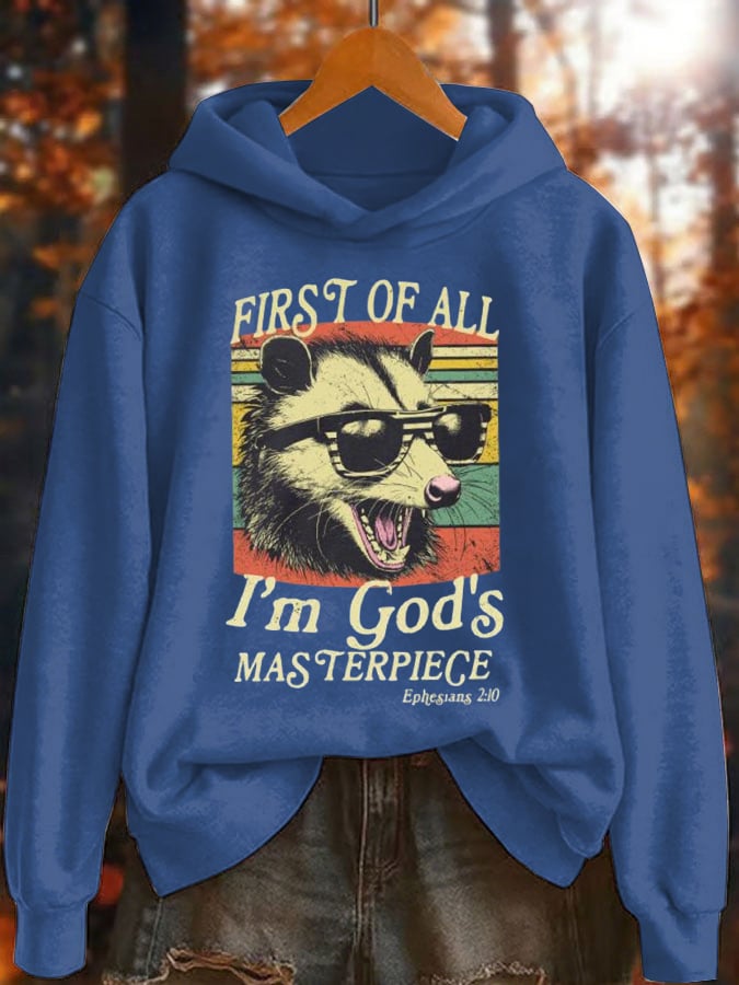 Women's Faith Letters Print Hoodie