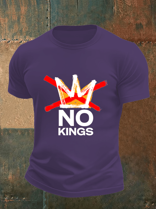 🔥Buy 3 Get 15% Off🔥Men's no kings in America print T-Shirt