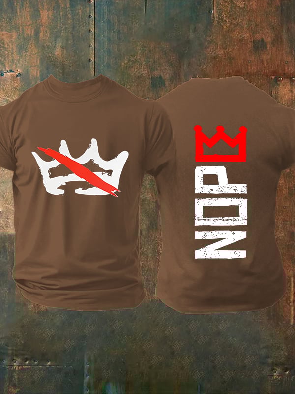 🔥Buy 3 Get 15% Off🔥Men's Nope, No Kings In America Print T-shirt