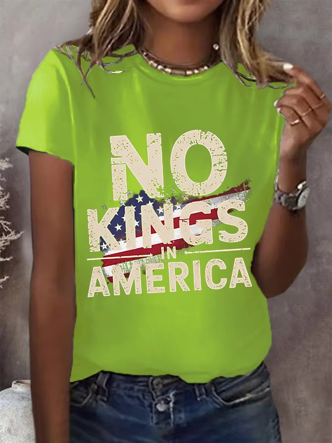 🔥Buy 3 Get 15% Off🔥Women's America has No Kings Printed Casual T-Shirt