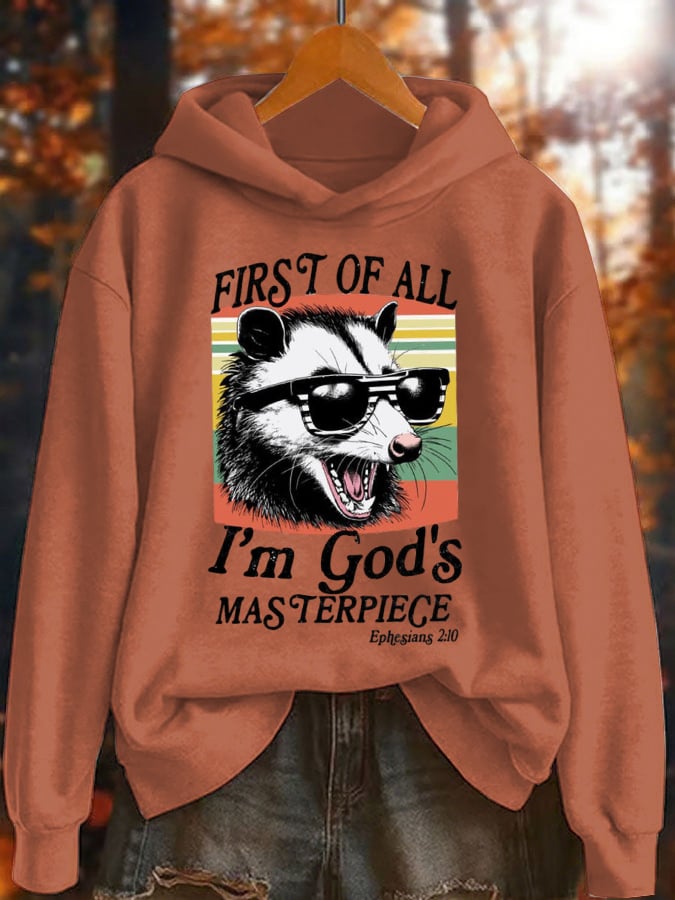 Women's Faith Letters Print Hoodie