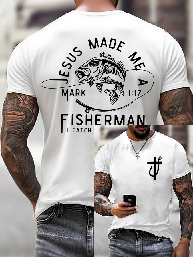 🔥Buy 3 Get 15% Off🔥🔥Hot Sale Picks 🔥Men'S Fishing Faith Short-Sleeved T-Shirt