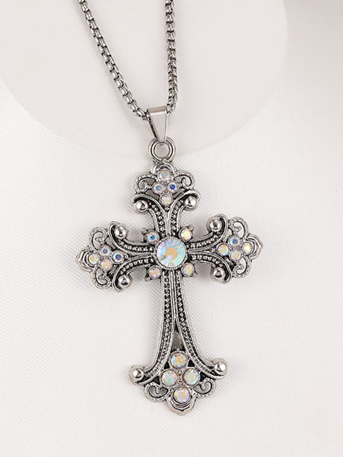 Baroque Cross Necklace (Unisex)