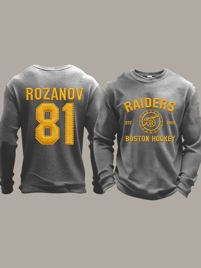 Men's Stupid Canadian wolf bird Print Long-Sleeved T-Shirt