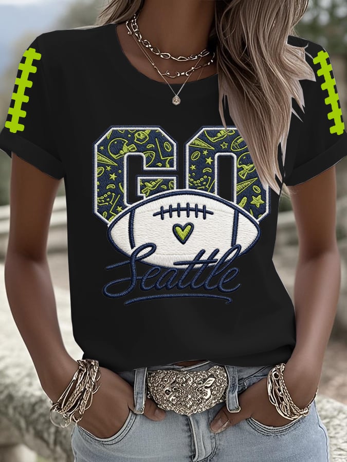 Women's Football Print T-shirt