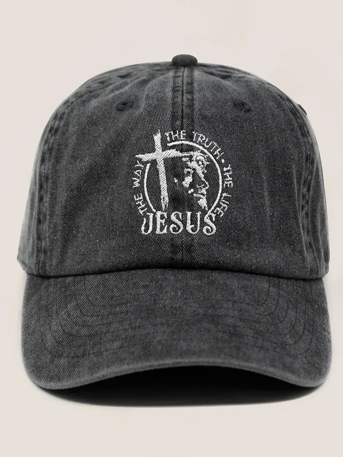 Unisex Vintage Faith The Way The Truth The Life Printed Hat