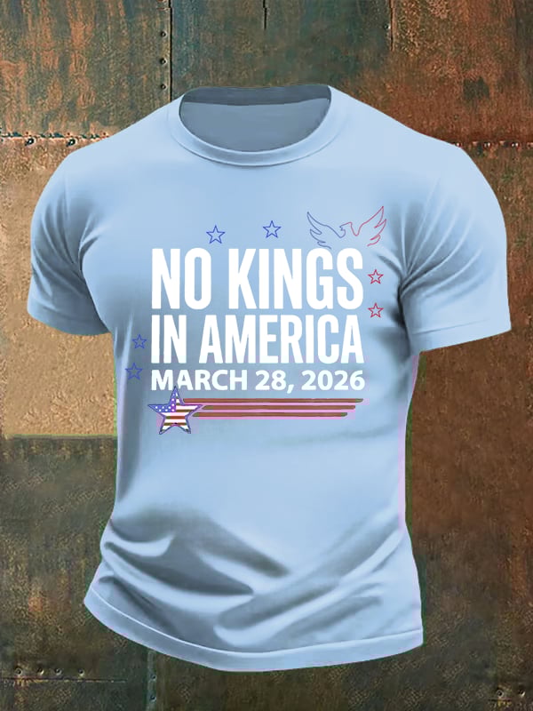 🔥Buy 3 Get 15% Off🔥Men's NO KINGS IN AMERICA Print T-Shirt