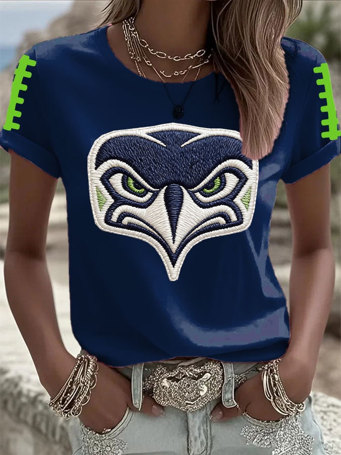 Women's Football Print Casual T-Shirt