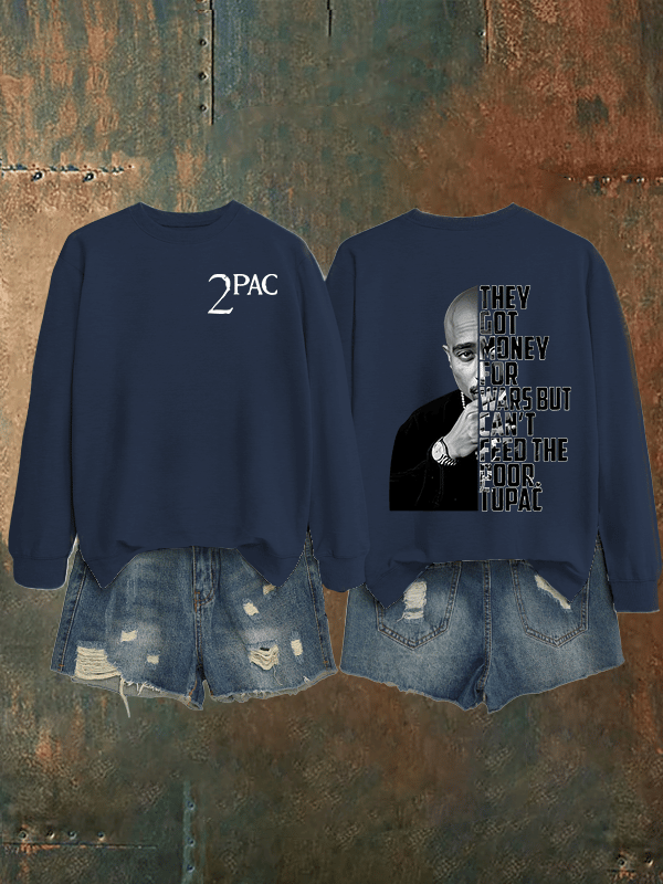 🔥Buy 3 Get 15% Off🔥Women's 2Pac Rapper Print Sweatshirt