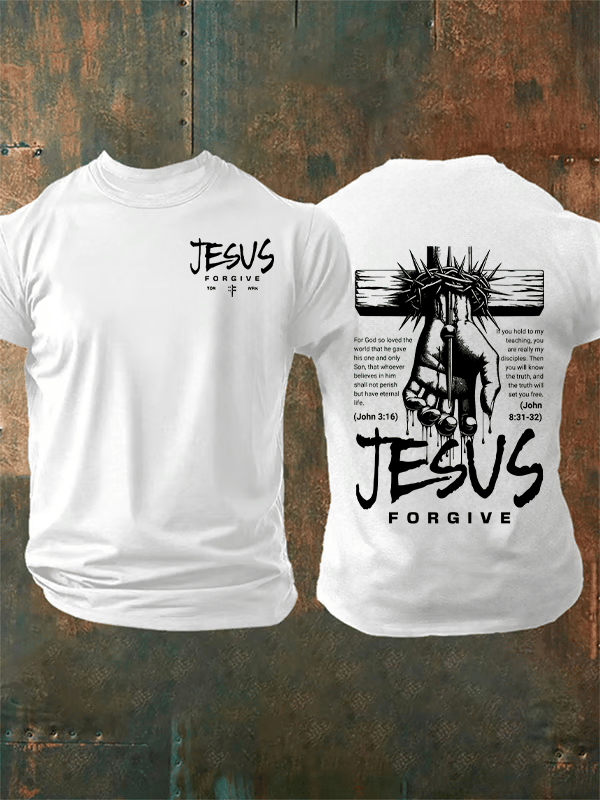 Men's Jesus Loves You Chirtsian printing T-Shirt
