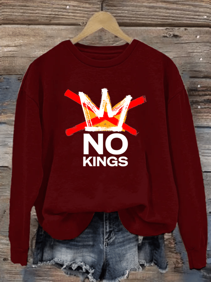 🔥Buy 3 Get 15% Off🔥Women's America has No Kings Printed Casual Sweatshirt