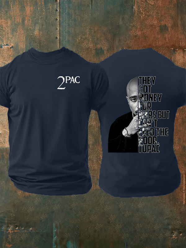 🔥Buy 3 Get 15% Off🔥Men's 2Pac Rapper Print T-Shirt