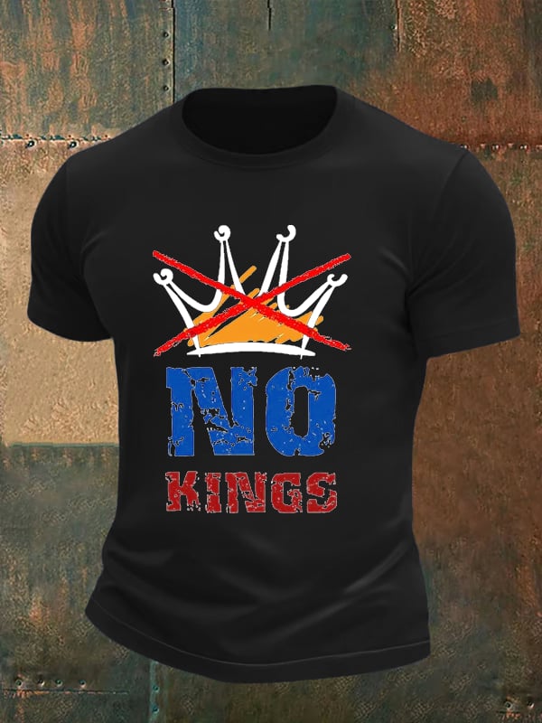 🔥Buy 3 Get 15% Off🔥Men's NO KINGS Print T-Shirt