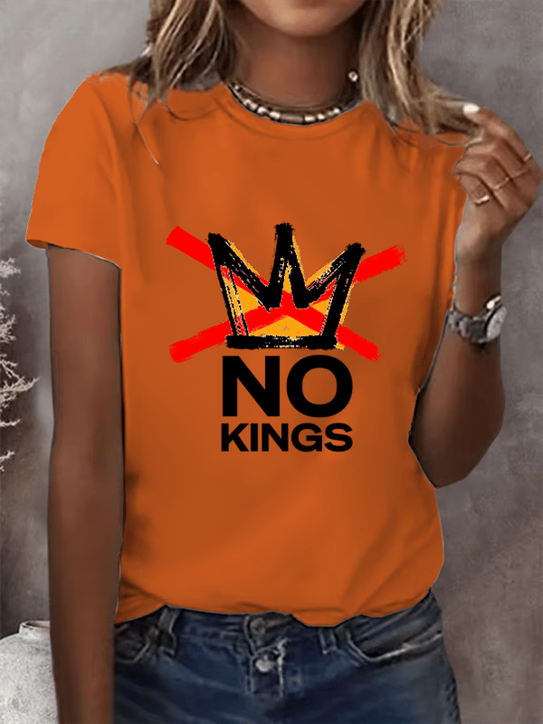🔥Buy 3 Get 15% Off🔥Women's America has No Kings Printed Casual T-Shirt