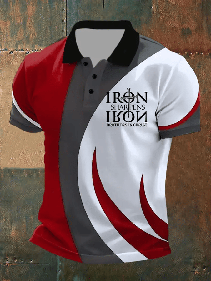 🔥Buy 3 Get 15% Off🔥Men's Retro Faith Casual Printed Polo Shirt