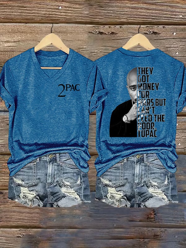 🔥Buy 3 Get 15% Off🔥Women's 2Pac Rapper Print T-Shirt