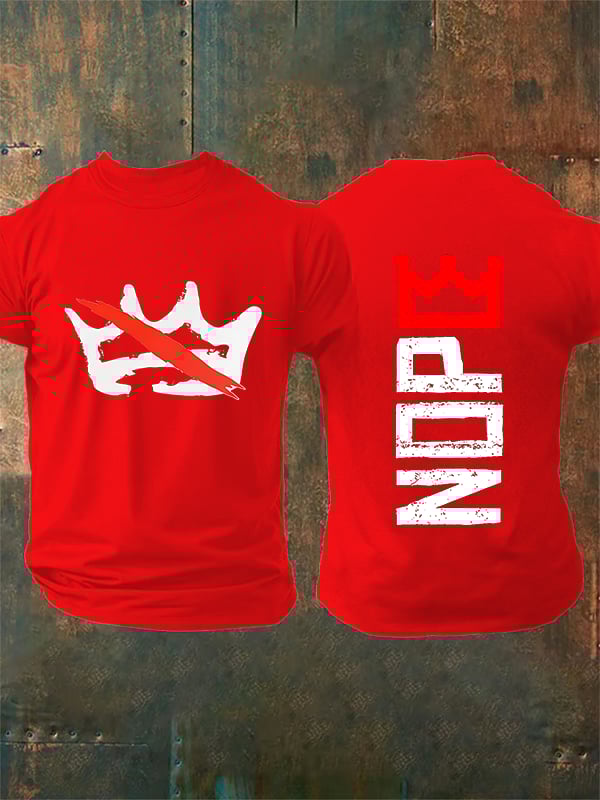 🔥Buy 3 Get 15% Off🔥Men's Nope, No Kings In America Print T-shirt