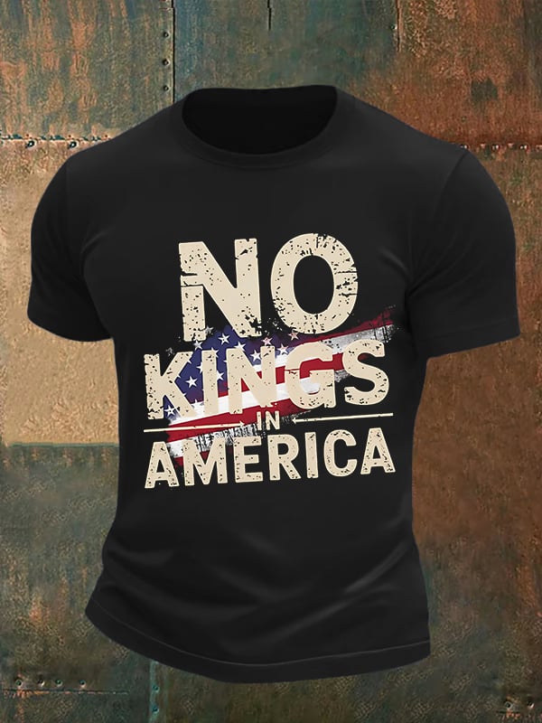 🔥Buy 3 Get 15% Off🔥Men's no kings in America print T-Shirt