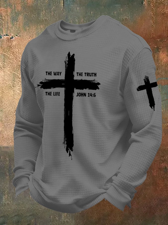 Men's Jesus The Way The Truth The Life Waffle T-Shirt