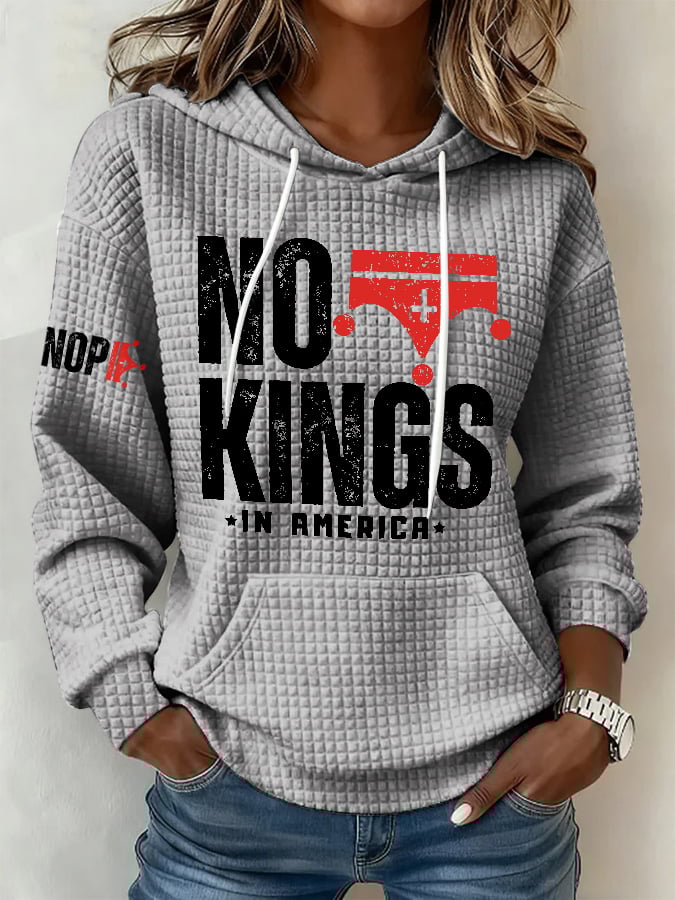🔥Buy 3 Get 15% Off🔥Retro No Kings In America Print Hoodie