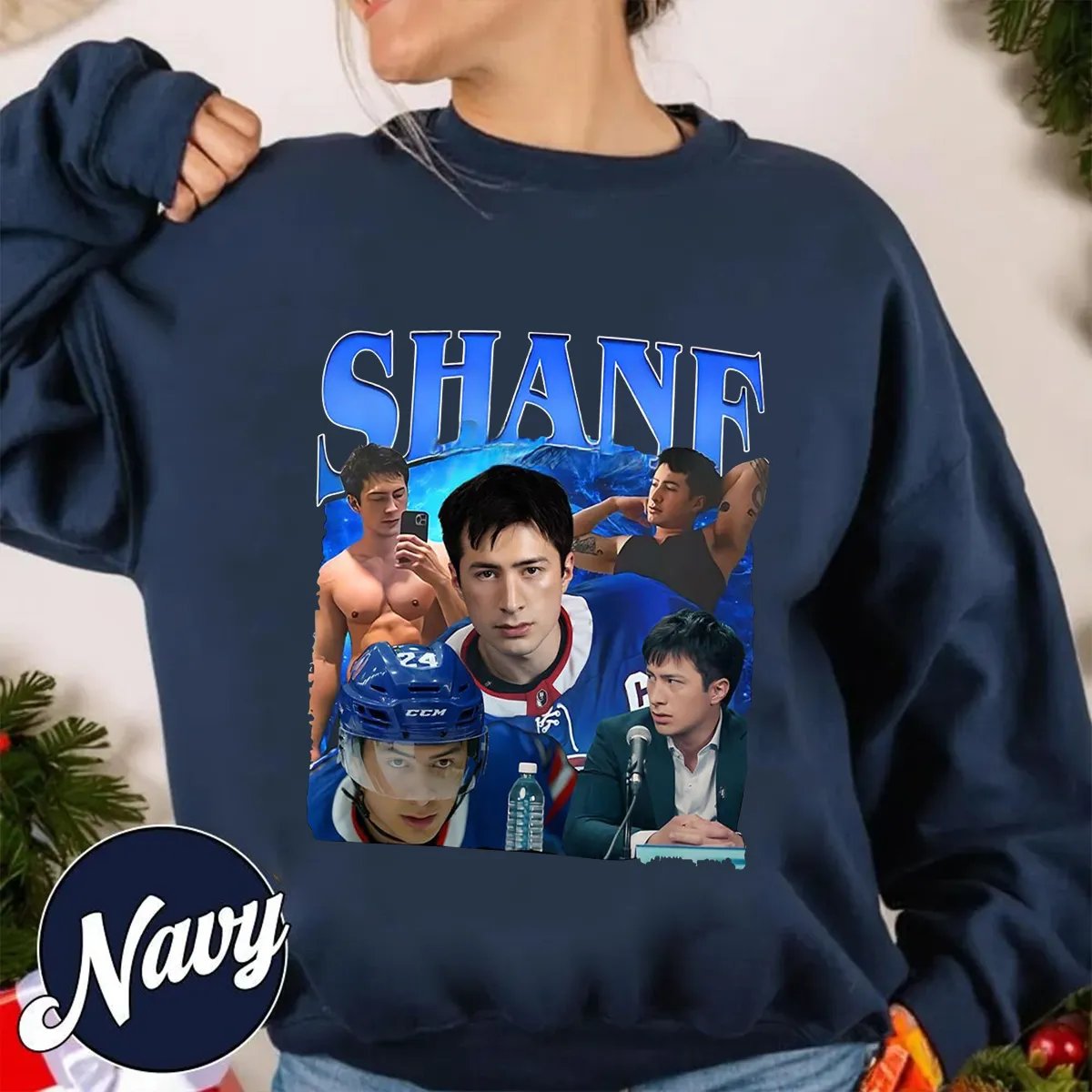 Hockey Romance Print Casual Sweatshirt