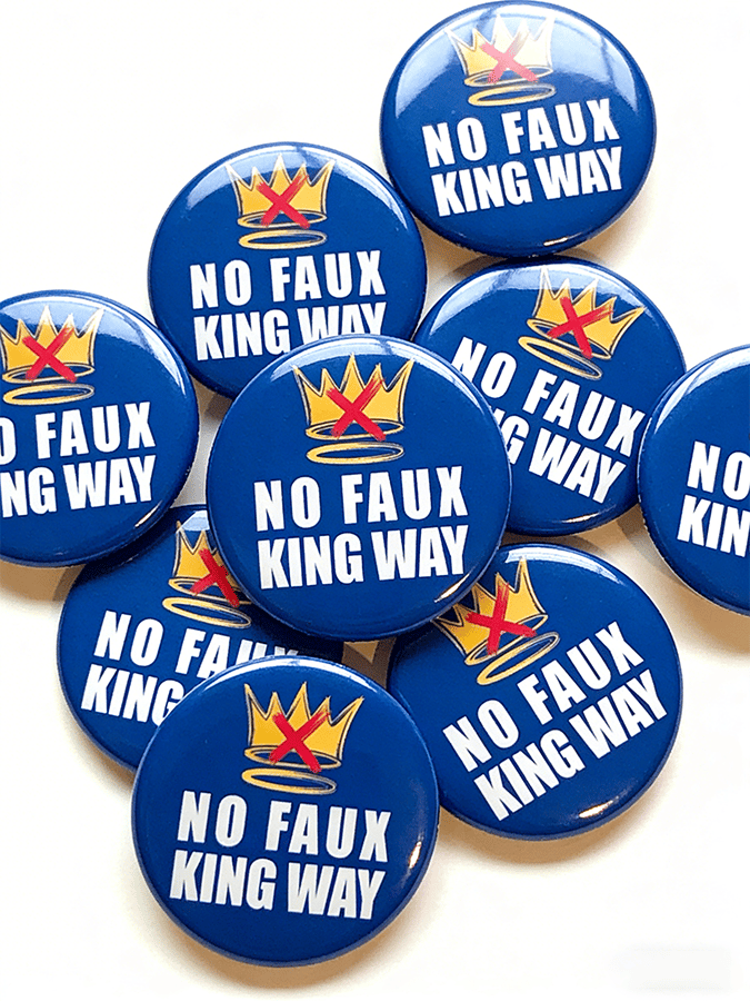🔥Buy 3 Get 15% Off🔥"No Faux King Way" Pattern Printed Brooch