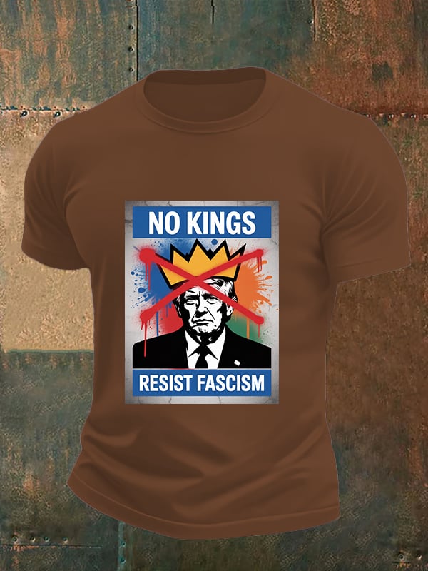 🔥Buy 3 Get 15% Off🔥Men's NO KINGS RESIST FASCISM T-shirt
