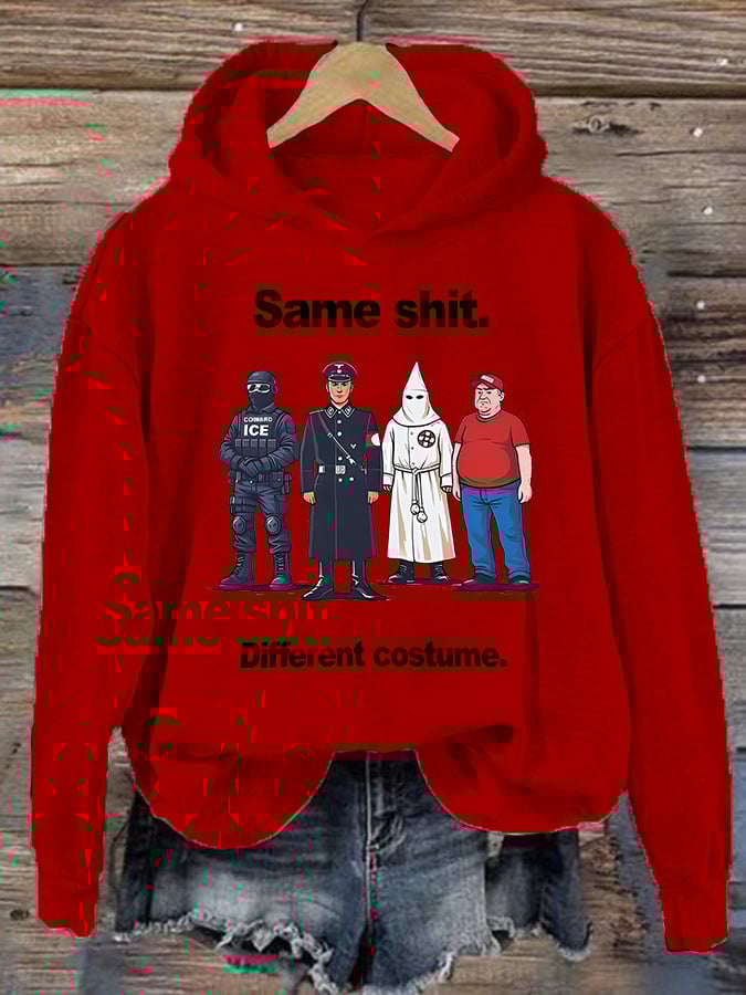 🔥Buy 3 Get 15% Off🔥Women's Same shit Different costume Print Hoodie