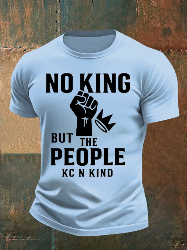 🔥Buy 3 Get 15% Off🔥Men's no king but the people KC N kind print T-Shirt