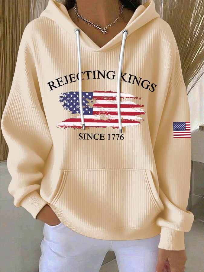 🔥Buy 3 Get 15% Off🔥Women's Casual FDT REJECTING KINGS SINCE 1776 Hoodie