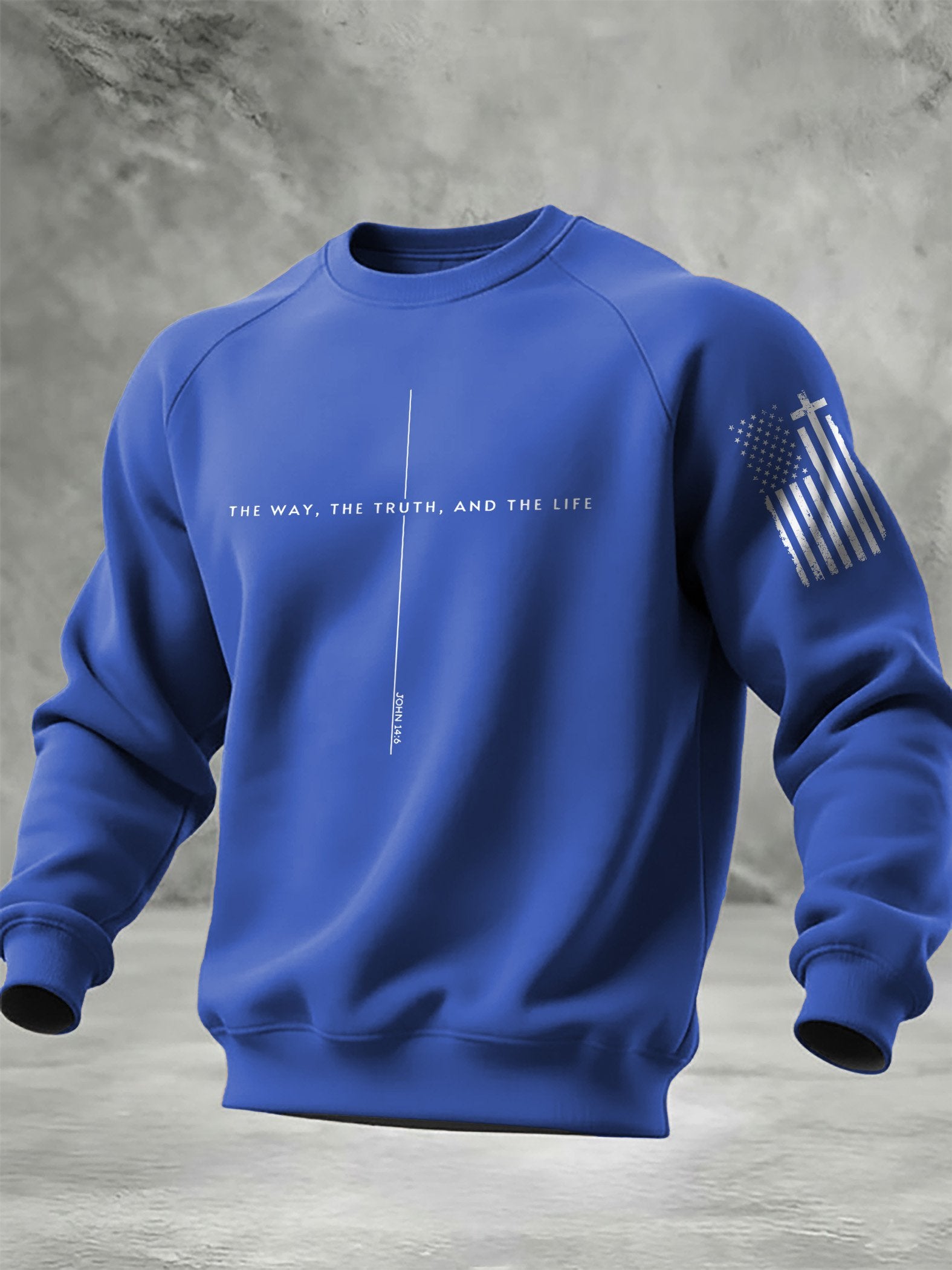 Men's Casual Christian Faith Printed Sweatshirt
