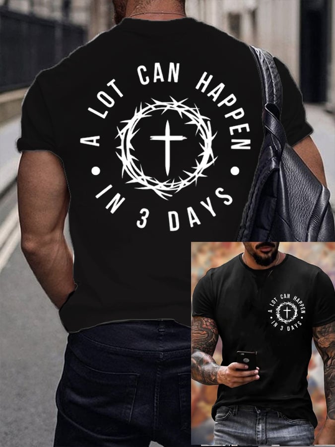 🔥Buy 3 Get 15% Off🔥🔥Hot Sale Picks 🔥Men's A Lot Can Happen In 3 Days Printed Shirt