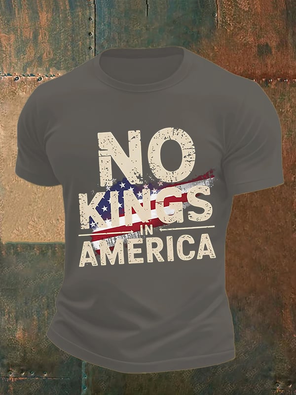 🔥Buy 3 Get 15% Off🔥Men's no kings in America print T-Shirt