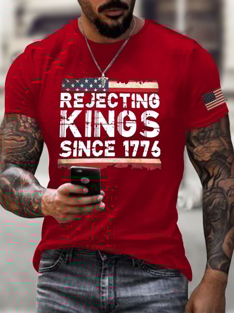 🔥Buy 3 Get 15% Off🔥Men's No Kings In America Printed Casual T-shirt