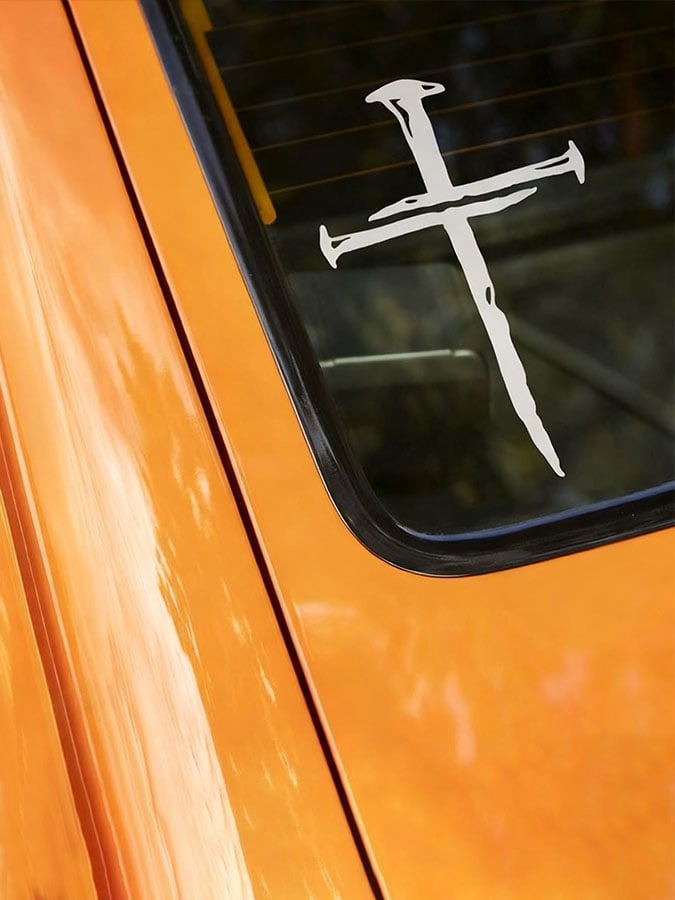 I Can't, But I Know A Guy - Christian Jesus Cross Car Vinyl Decal Bumper Sticker for Car, Wall, Window, Vehicle, Weather Resistant(10 Pieces Per Pack)