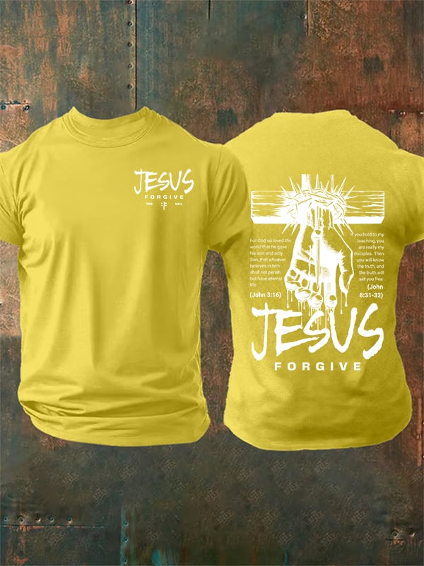 Men's Jesus Loves You Chirtsian printing T-Shirt