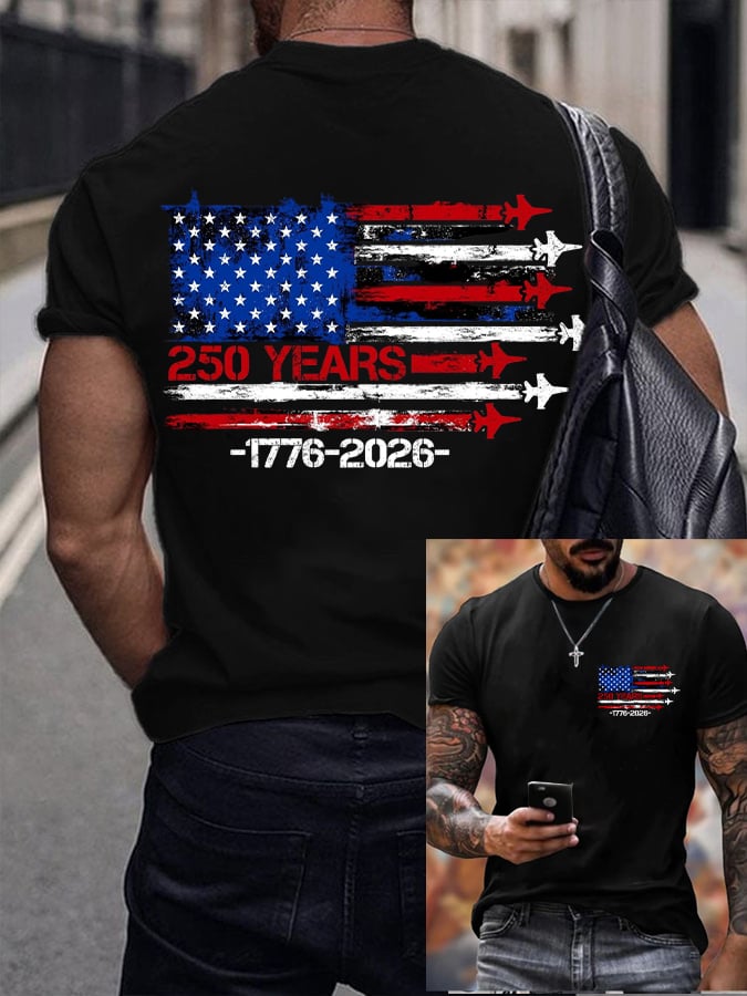 🔥Buy 3 Get 15% Off🔥Men's Retro 250th Anniversary American Art Print T-Shirt