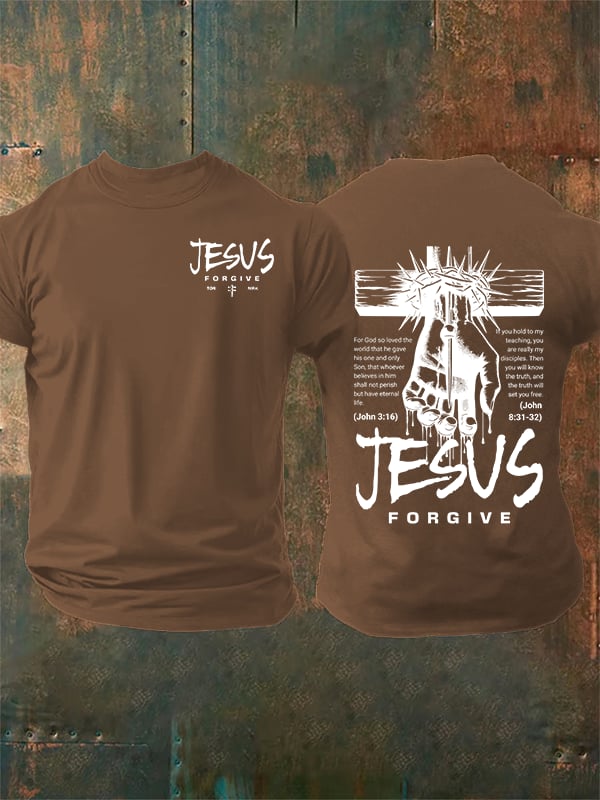 Men's Jesus Loves You Chirtsian printing T-Shirt