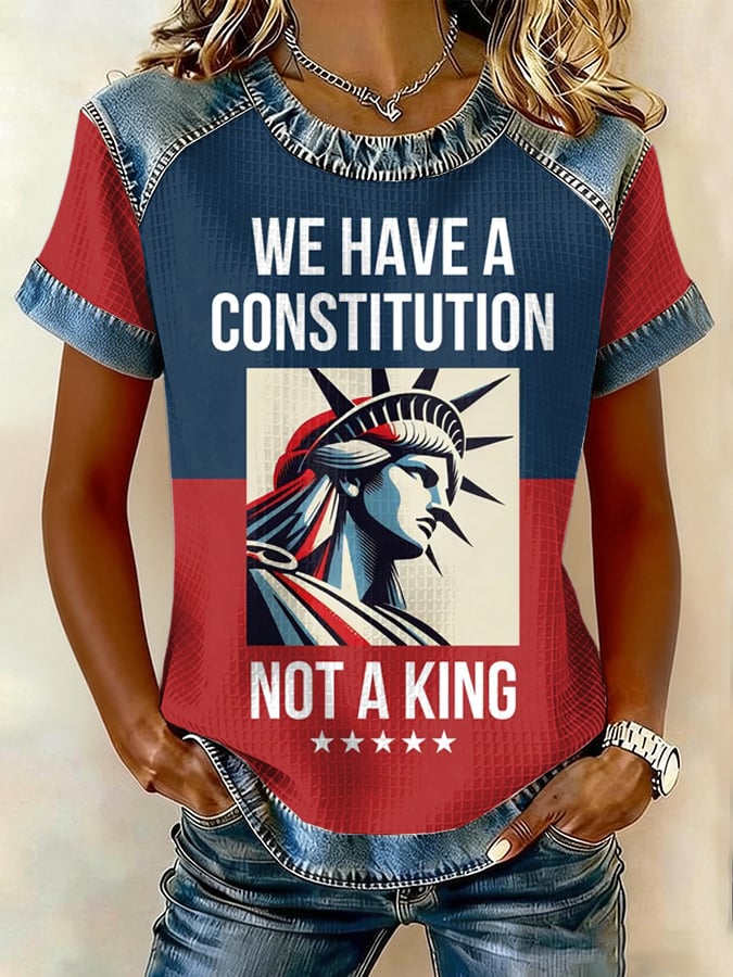 🔥Buy 3 Get 15% Off🔥Women's With Fun Print And No King Design V-Neck Short-Sleeved T-Shirt