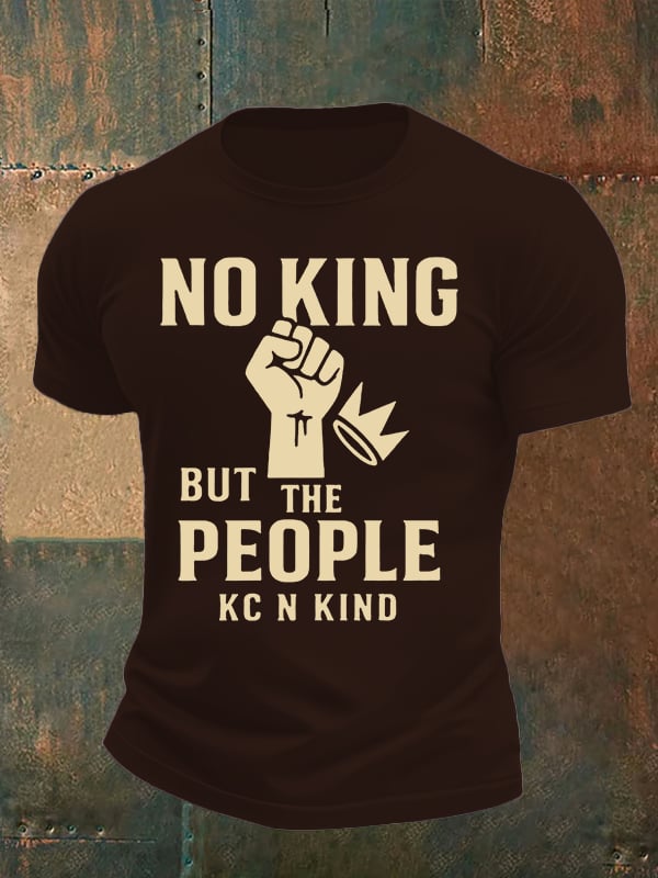 🔥Buy 3 Get 15% Off🔥Men's no king but the people KC N kind print T-Shirt