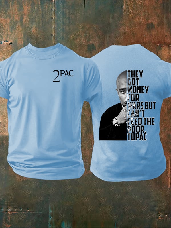 🔥Buy 3 Get 15% Off🔥Men's 2Pac Rapper Print T-Shirt