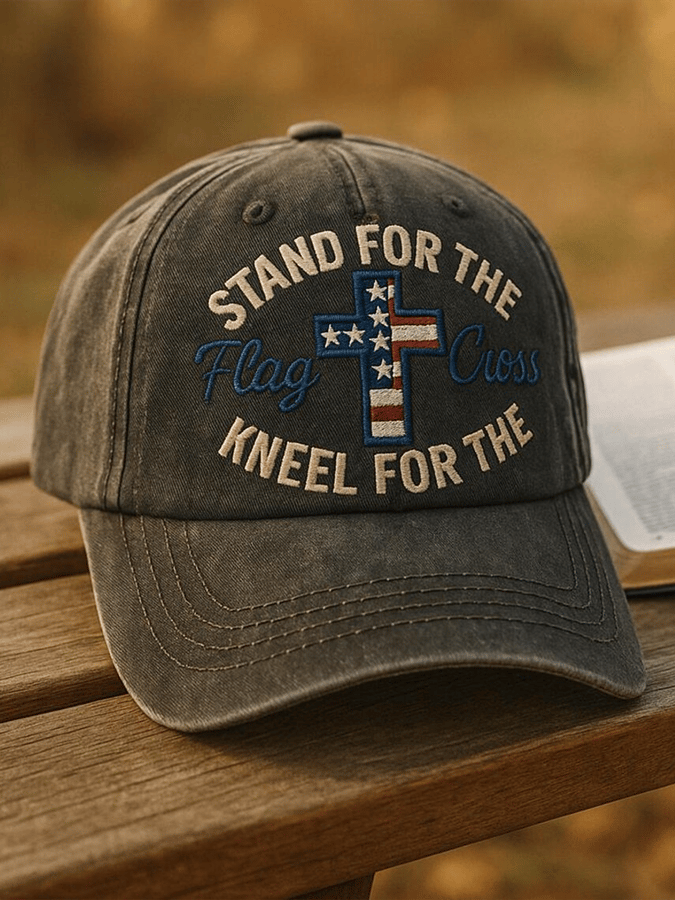 🔥Buy 3 Get 15% Off🔥Unisex “STAND FOR THE Flag KNEEL FOR THE Cross” hat