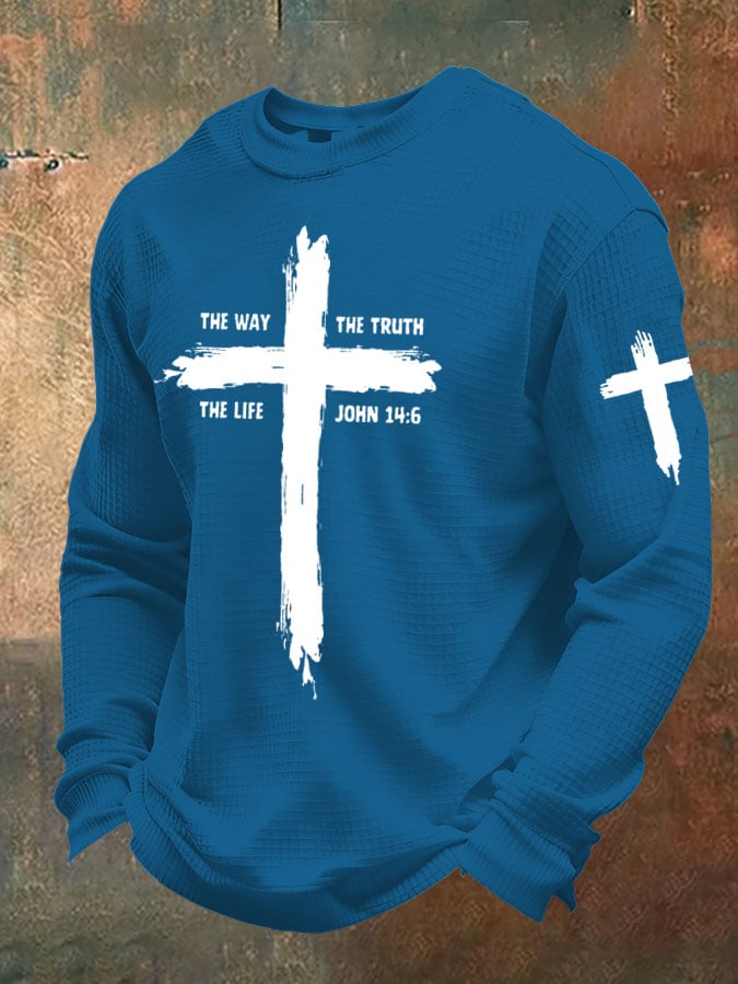 Men's Jesus The Way The Truth The Life Waffle T-Shirt