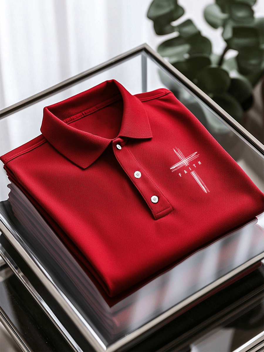 🔥Buy 3 Get 15% Off🔥Men's Faith Printed Casual Polo Shirt
