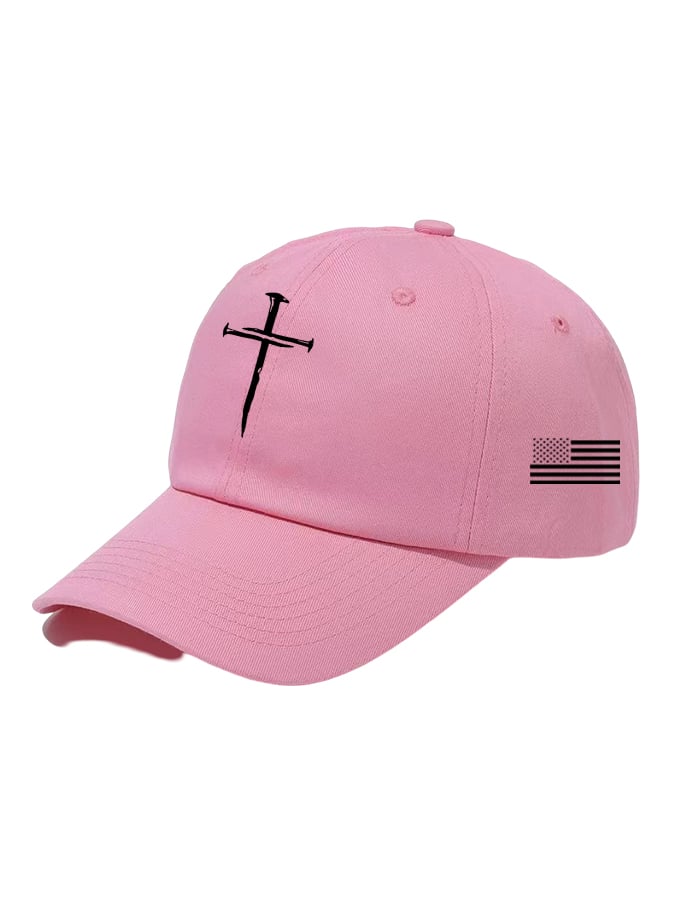 Unisex Flag Cross Print Baseball Cap