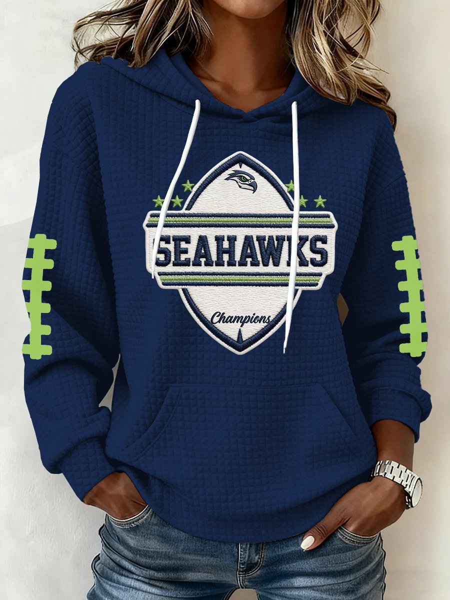 Women's Football Print Hoodie Sweatshirt